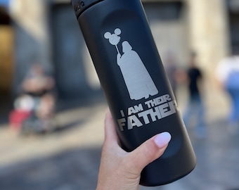 Owala Custom Tumbler Men Custom Gift Men Engraved Gift Father Darth Vader Inspired Disney Father Owala Personalized Tumbler Water Bottle
