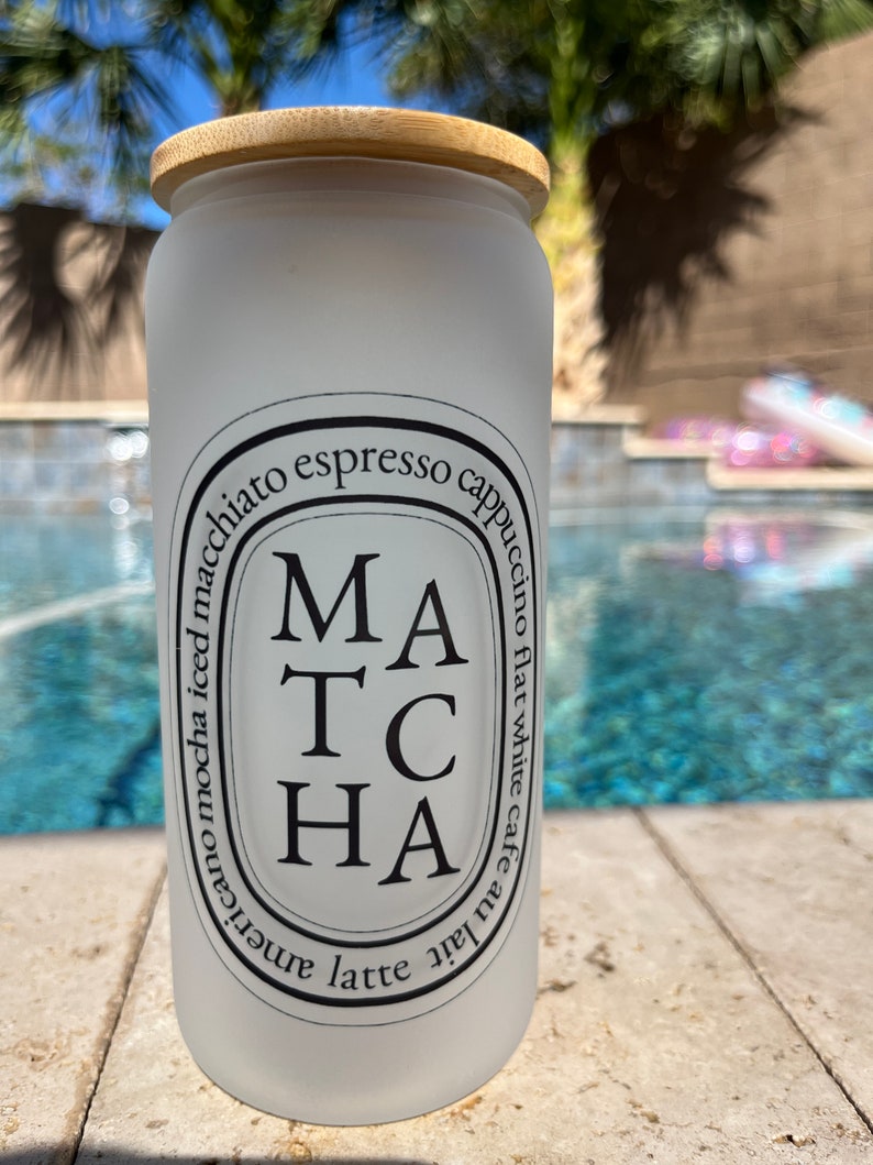 Diptyque Inspired Coffee Glass Tumbler Coffee Cup Latte Glass Etsy