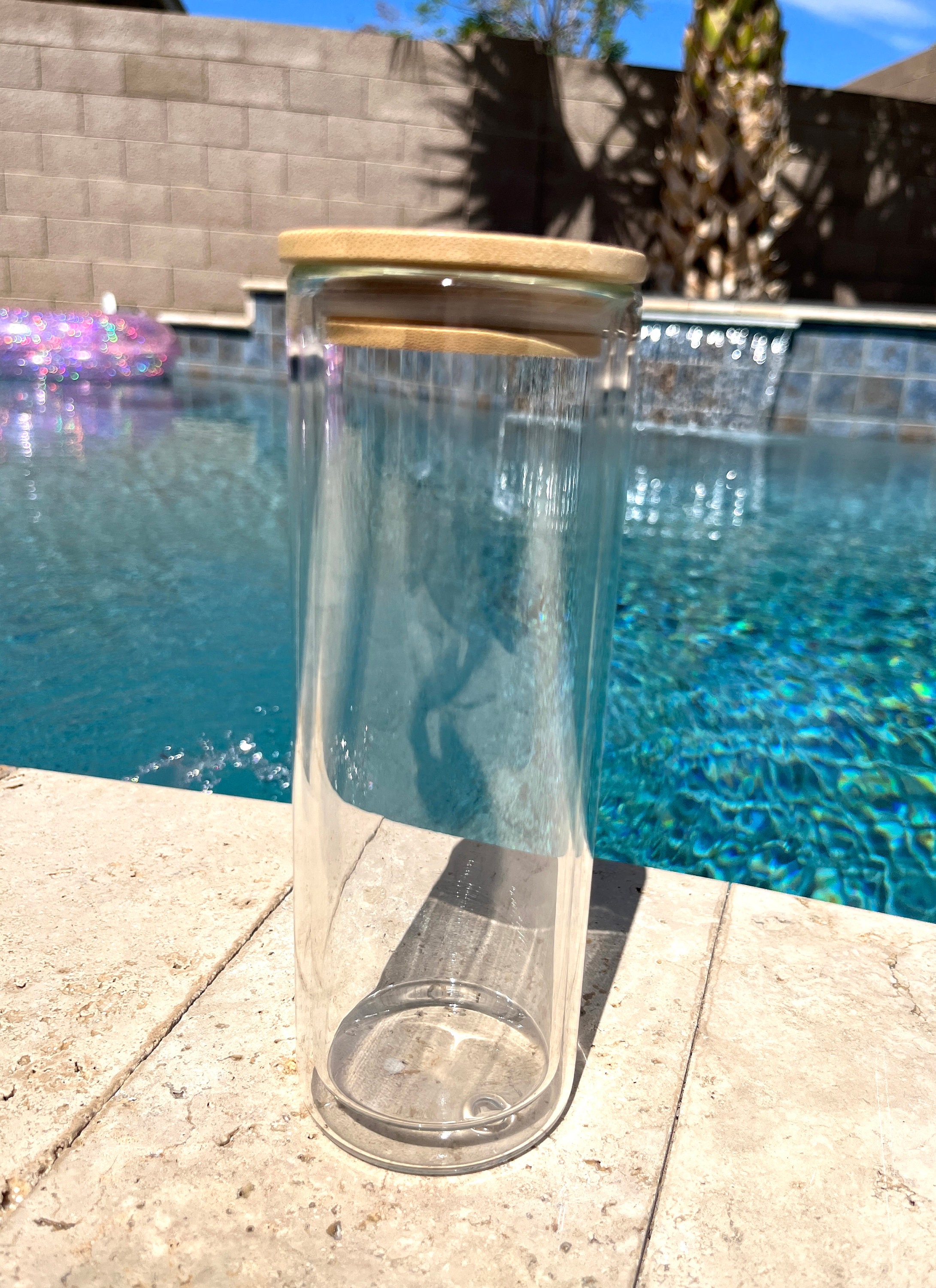 Snowglobe Sublimation Glass Tumbler Skinny Glass Tumbler - Etsy