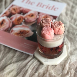 Personalized gifts for mom | Hand-poured Flower Candle | Peony Candle | Scented Candle | Housewarming | Romantic Candle | Bridal Shower