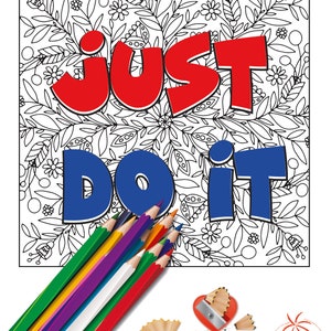 25 Motivational Coloring Pages PDF-JPG for Adults, Inspirational Coloring Sheets, Mindfulness Art, Printable Coloring Pages, Stress Relief