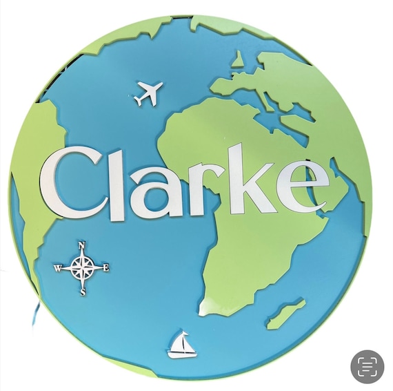 Earth Name Sign Round SVG DIGITAL FILE Etsy