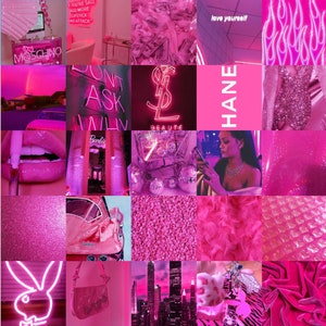 25 PCS Hot Girl Pink Aesthetic Photo Collage Kit Dorm Room - Etsy
