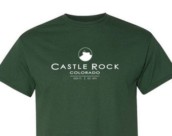 Castle Rock Colorado  - T-Shirt:  Fun Tees / T-Shirt Gifts - Made in USA, Adult - Unisex Sizes, Cotton / Poly Blend