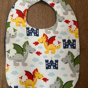 Dragons and castles Waterproof Special needs Toddler bib