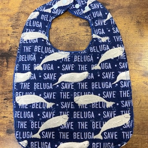 Save the Beluga 防水 特別支援幼児用よだれかけ
