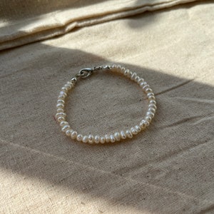 Rice Pearl Bracelet, Pearl Bracelet, Pearl Jewellery, Silver Bracelet, Sliver Jewellery