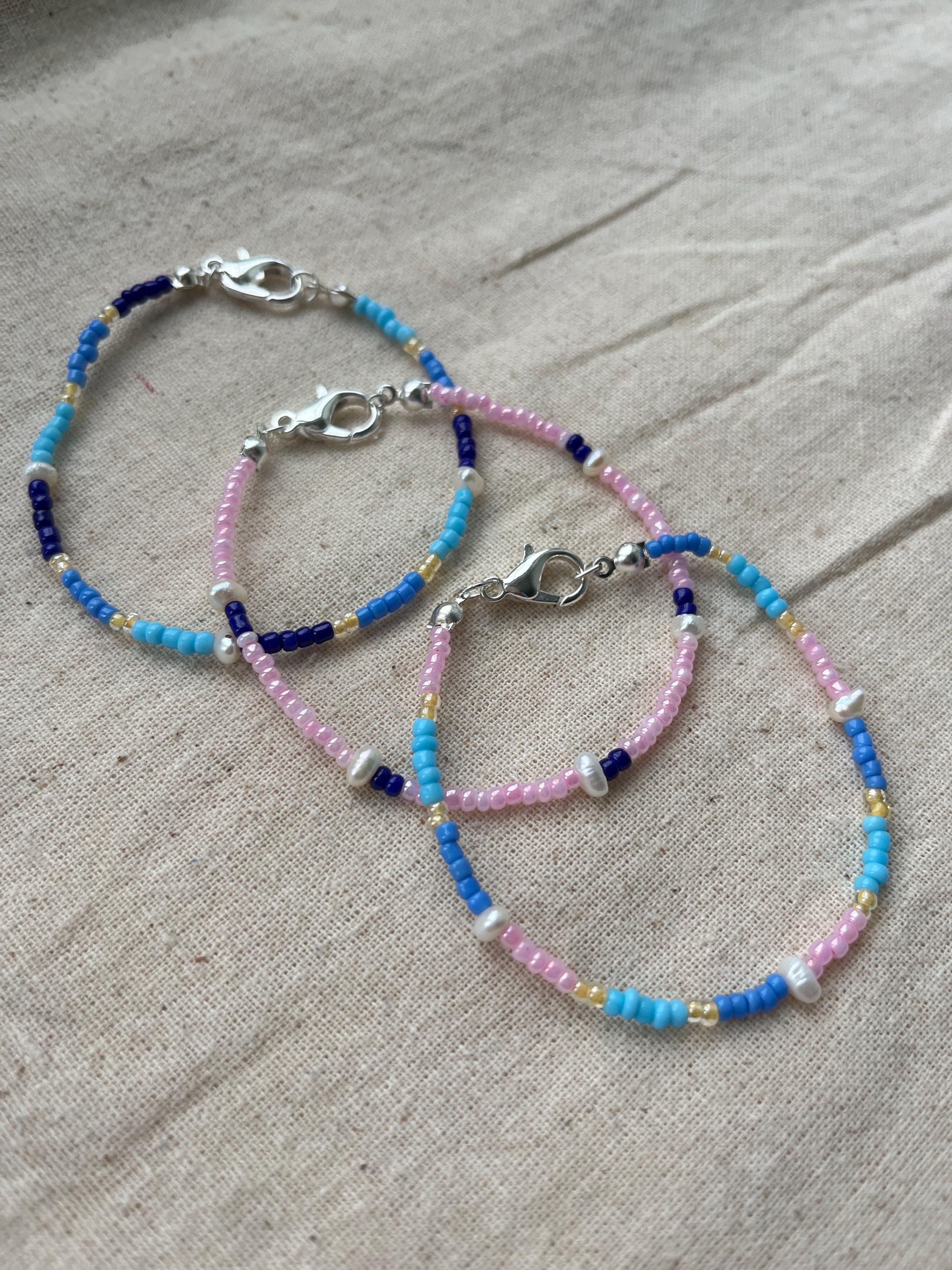 Beaded Bracelet Pack, Seed Bead and Pearl Bracelet, Beaded