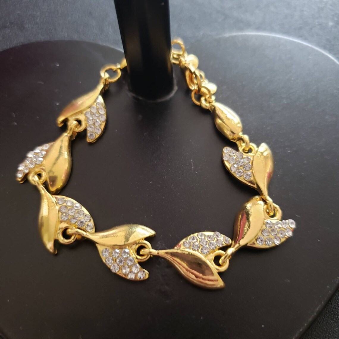 14k Gold Plated Chain Heart Bracelet Etsy