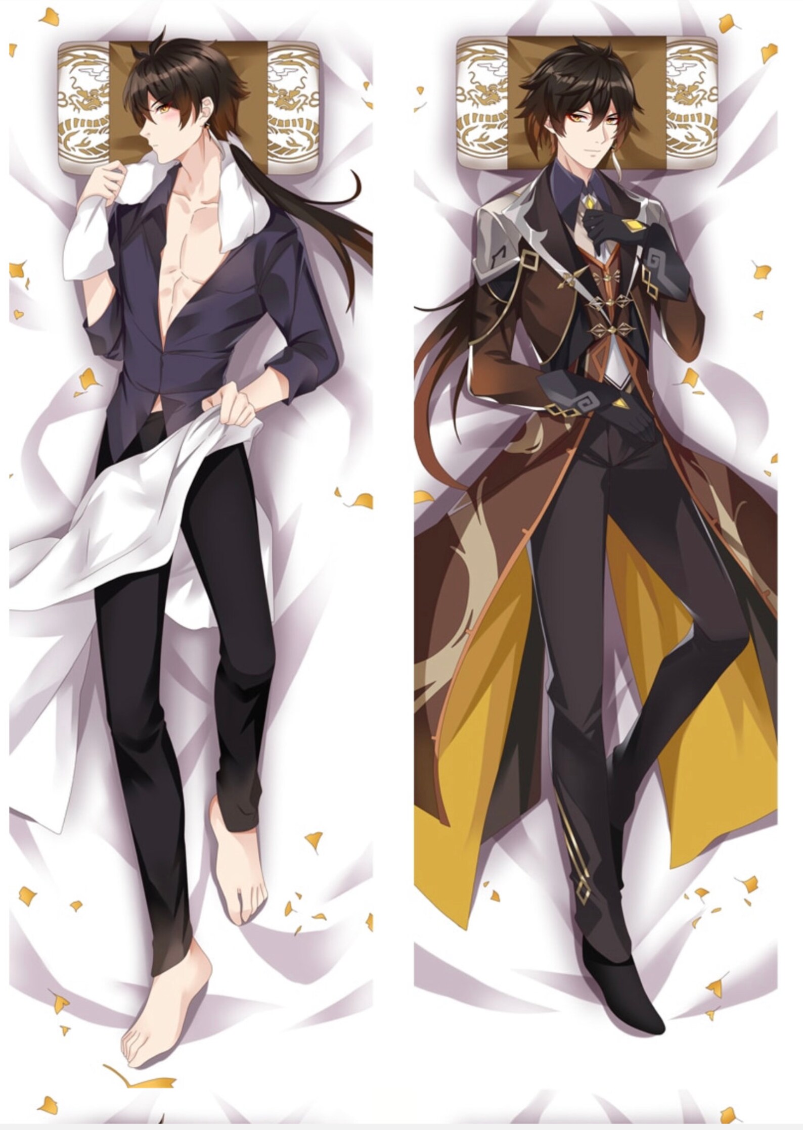 Genshin Impact Male Character Anime Hugging Body Pillow Cover Etsy