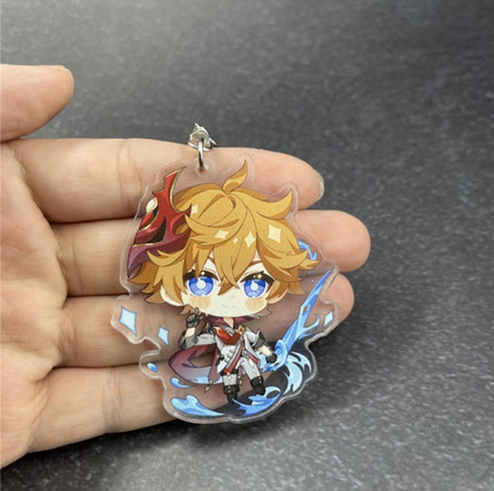 Genshin Impact Keychain Acrylic Plastic Keychain Charm Etsy