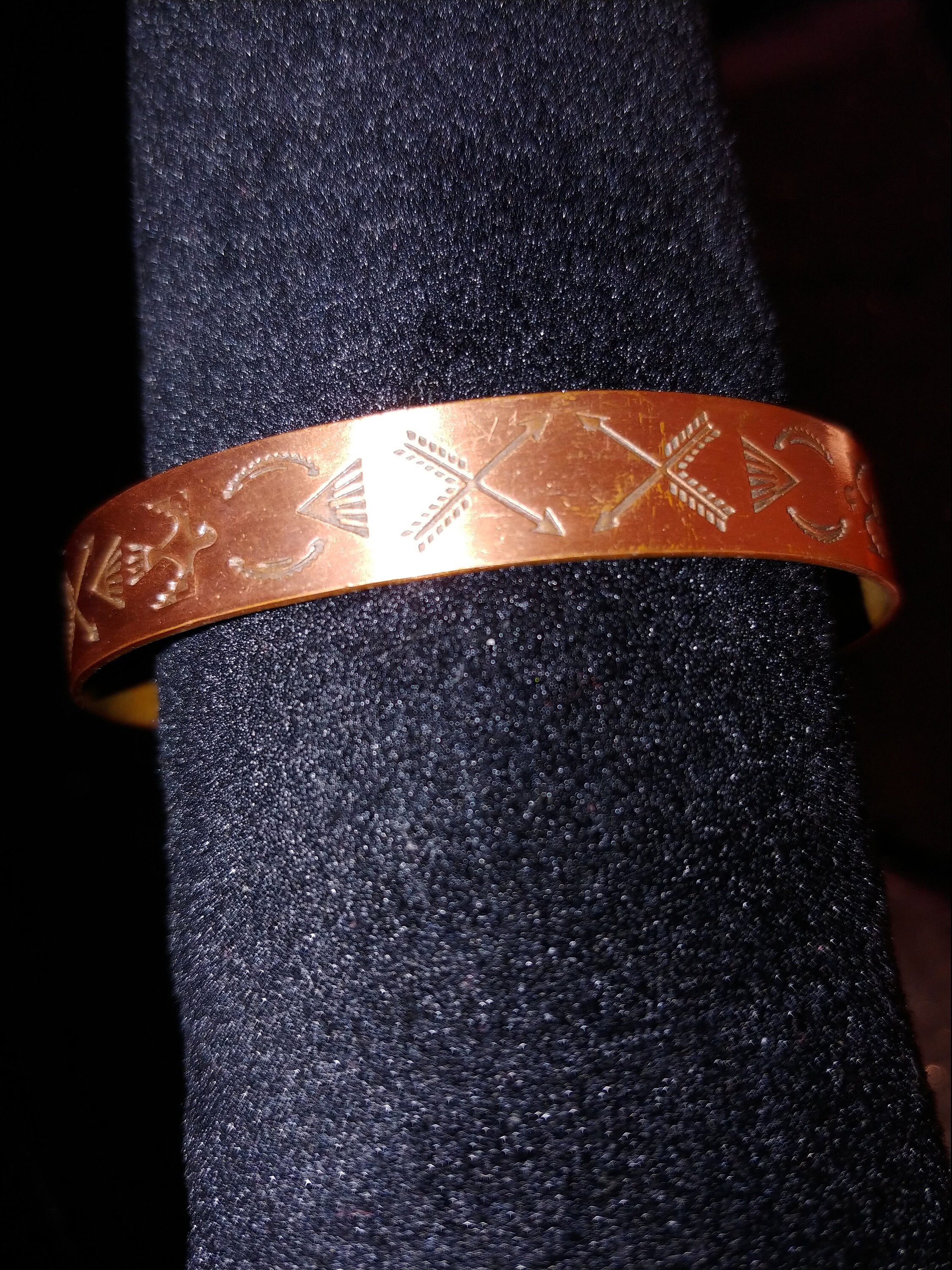 Vintage Native American Copper Cuff Bracelet Etsy UK