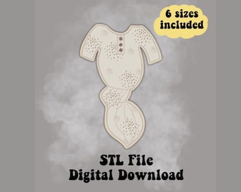 onesie Cookie Cutter, baby onesie Cookie Cutters, gender reveal cookie cutter, Sugar Cookie Cutter STL File, Cookie Cutter digital download