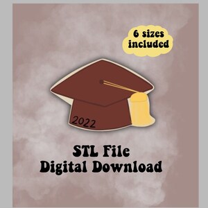 Graduation cap cookie cutter STL File, Graduation Cookie Cutter, school cookie cutter, cap and gown cookie, cookie cutter STL file