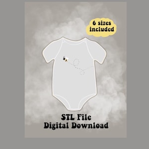Baby Onesie Cookie Cutter, Onesie Cookie Cutter, Baby Shower Cookie Cutters, Sugar Cookie Cutter STL File, Cookie Cutter digital download