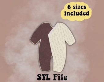 Baby Cookie Cutter STL, baby onesie Cookie Cutters, baby shower cookie, Sugar Cookie Cutter STL File, Cookie Cutter digital download