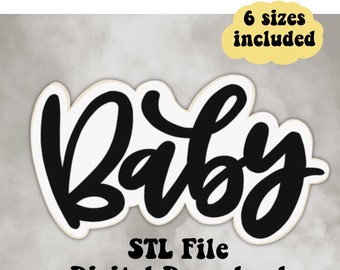 Baby Cookie Cutter, Cookie Cutter, Baby Cookie, Sugar Cookie Cutter STL File, Cookie Cutter digital download