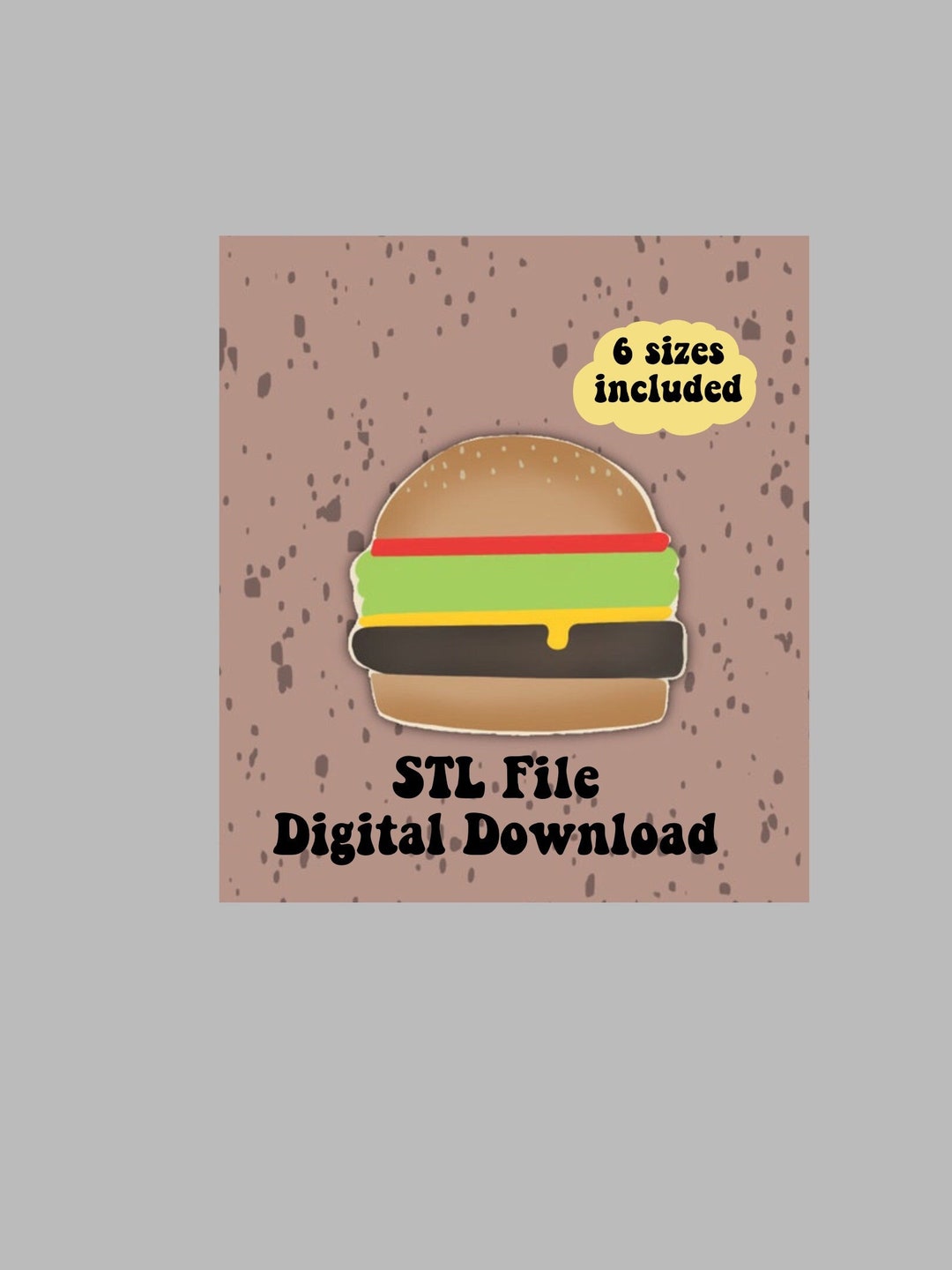 Hamburger Cookie Cutter STL File, Food Shape Cookie Cutters, Food