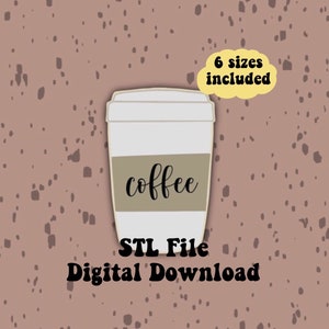 Coffee cup Cookie Cutter STL File, coffee cookie cutter, Coffee Cup cookie cutter, Starbucks cookie cutter, STL File