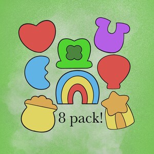 Lucky charms Cookie Cutter, Sugar Cookie Cutters, Cereal Cookie Cutter, st Patrick’s day cookie cutters, cookie cutter pack