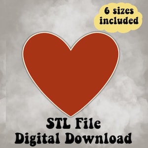 Heart Cookie Cutter, Sugar Cookie Cutters, Shape Cookie Cutter, Cookie Cutter STL File, Cookie Cutter digital download