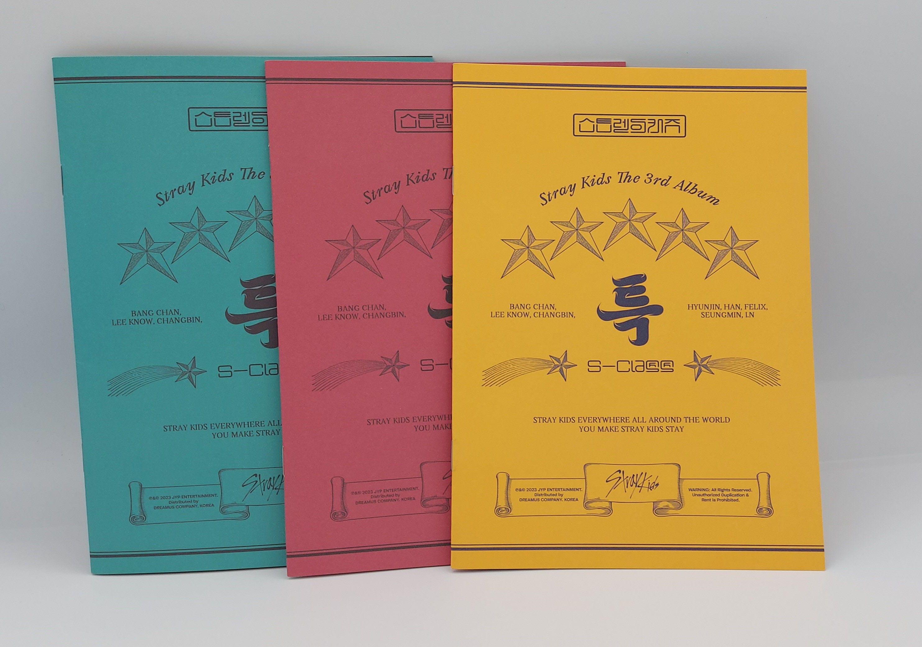 Official Stray Kids 5 STAR Album Mini Photobook, Red, Yellow