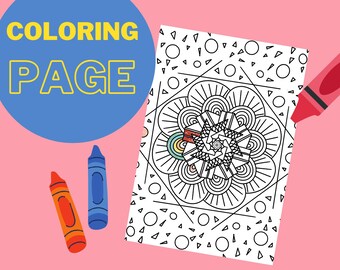 adult Coloring page, relaxing coloring page, coloring sheet, direct download, coloring for kids and adults