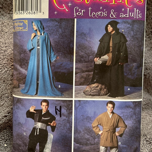 Simplicity 5840 Sewing Pattern Star Wars Costumes Adult Jedi and Others uncut