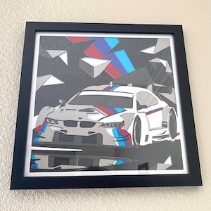 BMW Car Enthusiast Gift - Sports Cars Fan Gift 11x11 framed
