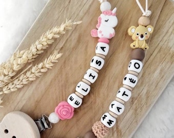 Personalized pacifier clip