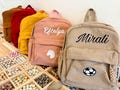 Personalized children's velvet backpack / kindergarten product logo