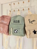 Personalized velvet children's backpack / kindergarten product logo
