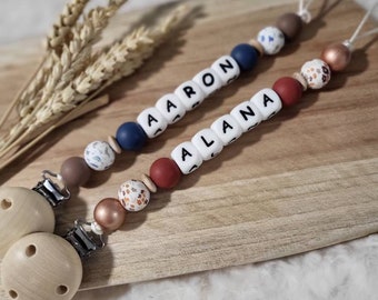 Personalized pacifier clip