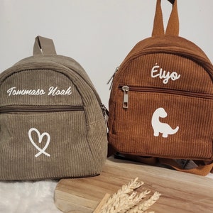 Personalized corduroy children's backpack