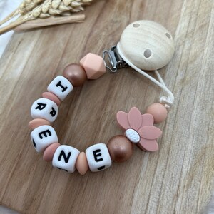 Personalized pacifier clip Blush