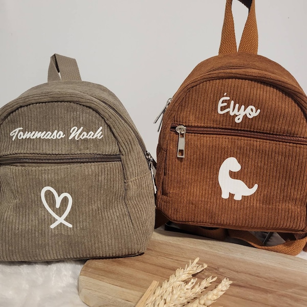 Sac à Dos Enfant Personnalisable Mnsruu - Motif Dinosaure Taille Unique