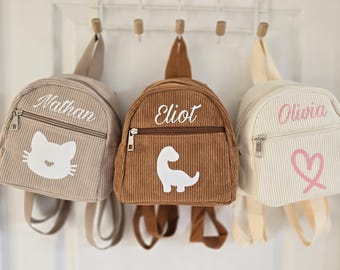 Personalized corduroy children&#39;s backpack