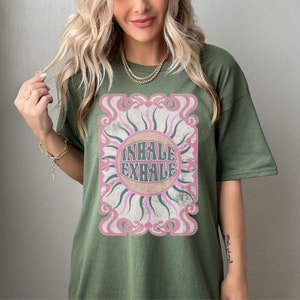 Inhale Exhale Stoner Girl Weed Shirt Stoner Accessories Stoner Gifts For Her Girly Stoner Weed Stuff Stoner Gifts Weed Accessories THC