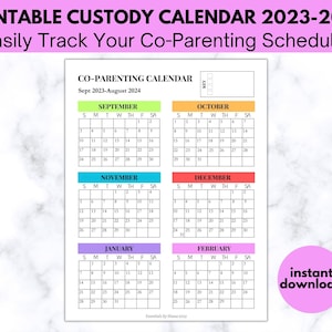 2023 Custody Planner - Etsy