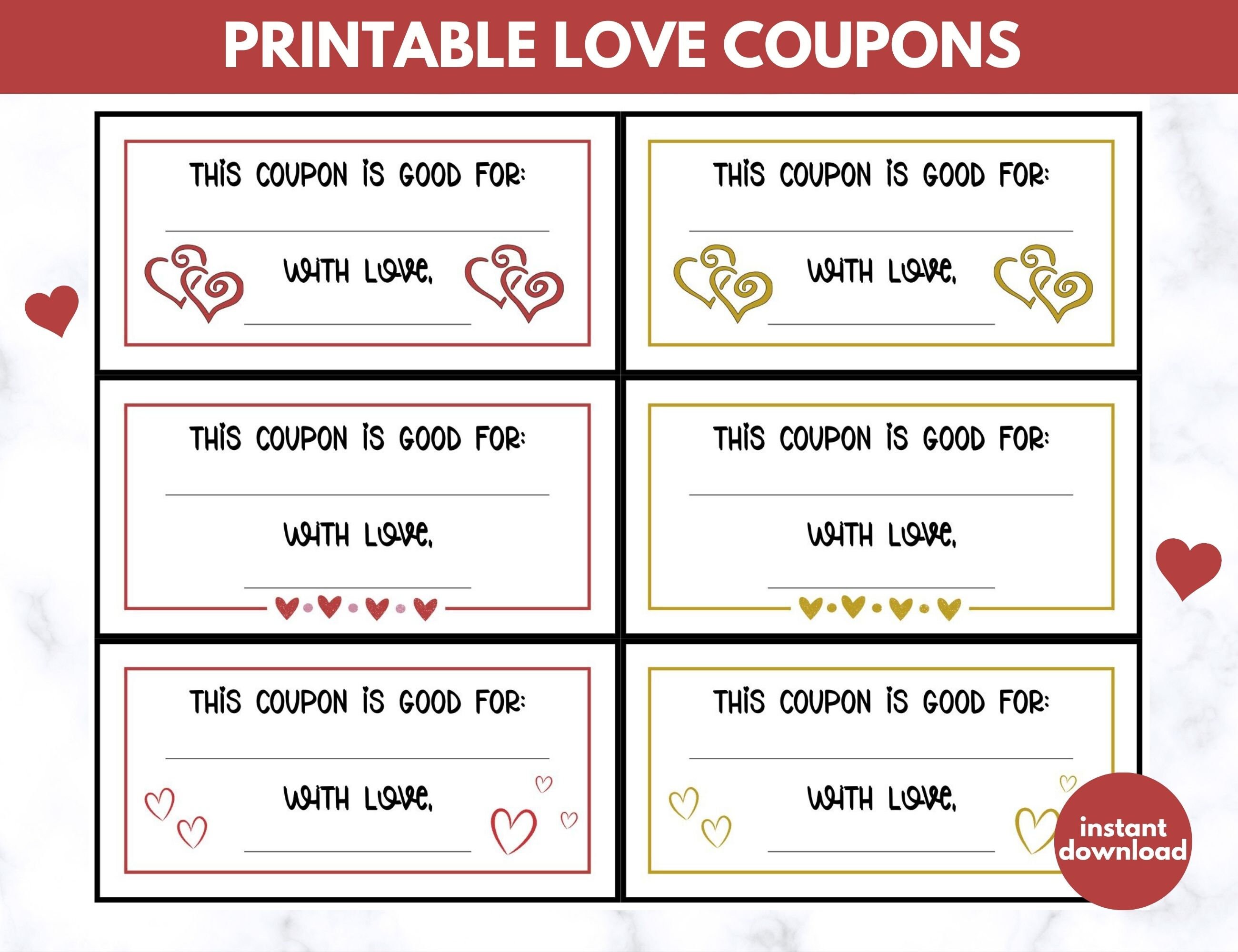 Free Printable Love Coupons For Him