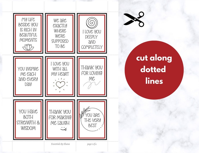 Printable Lunch Notes for Him, Husband Lunch Notes and Lunchbox Love