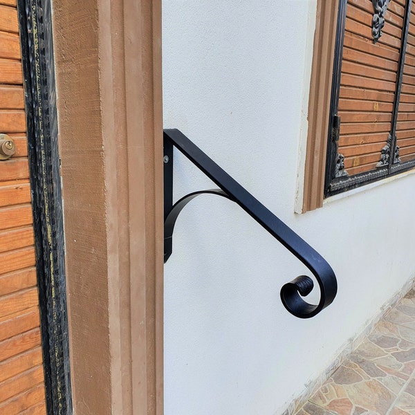 Handrail made of wrought metal for Stairs, 1-2 Steps handrail, grab bar railing, For indoor or outdoor uses, Front door hold handrail