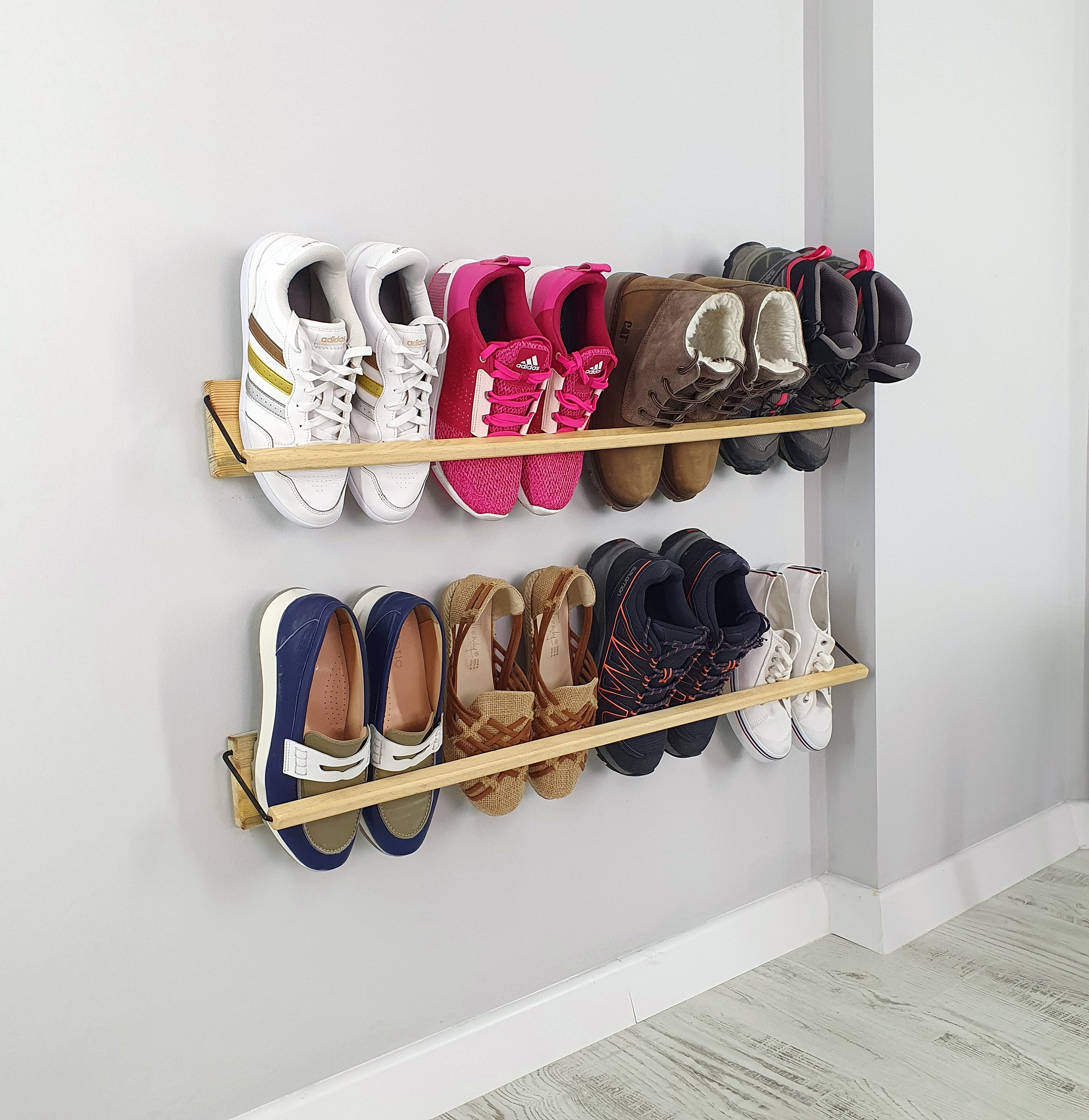 1pc Wall Mounted Shoe Rack, Space Saving Shoe Storage Organizer