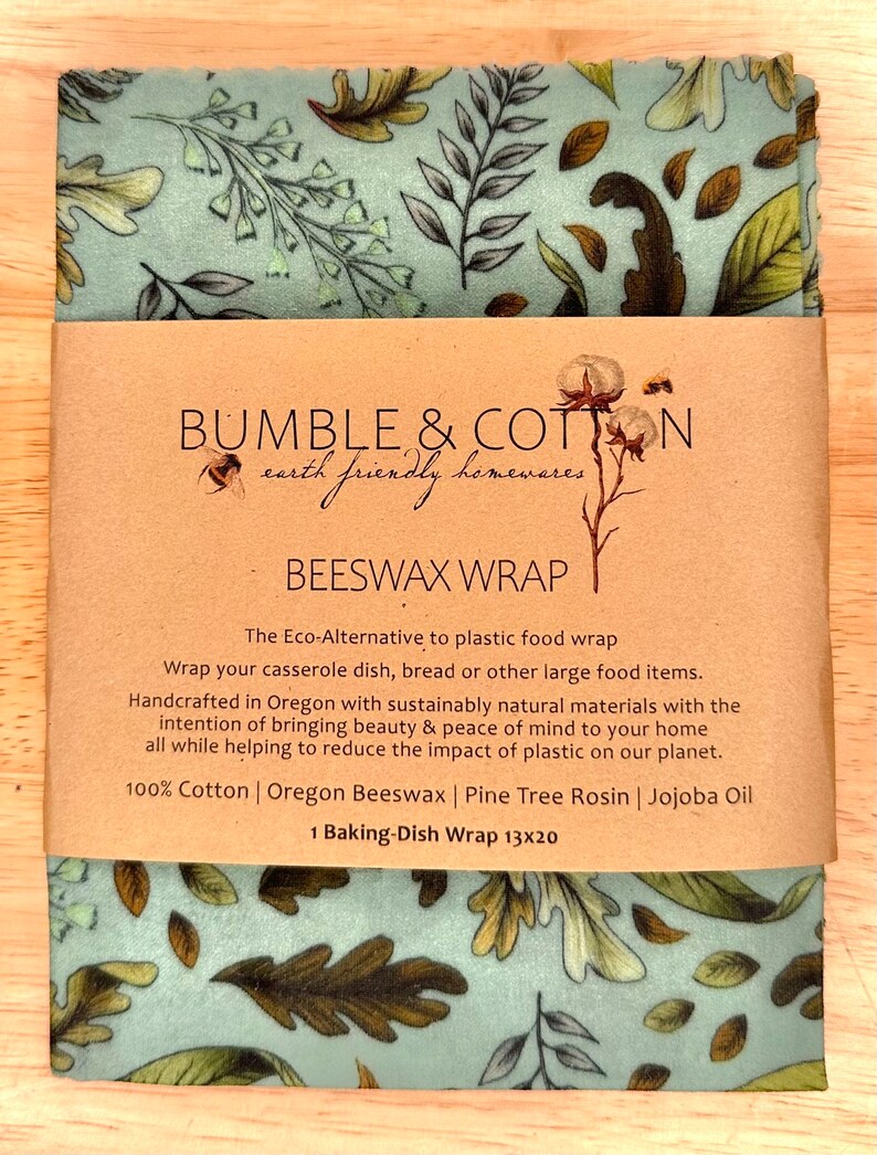 Beeswax CASSEROLE Wrap 13x20 Plastic-free BAKINGDISH Wrap Zero-waste Food Wrap image 4