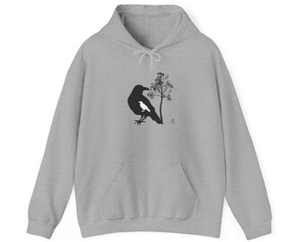 Crow Hoodie || Crow Hooded Sweatshirt || Raven Crow Bird Wildlife Apparel