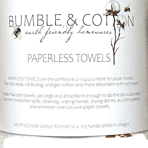 Custom Mix Paperless Towel Roll || Unpaper Towels || Eco Sustainable Zero Waste Kitchen Gift 12x12 Sheets