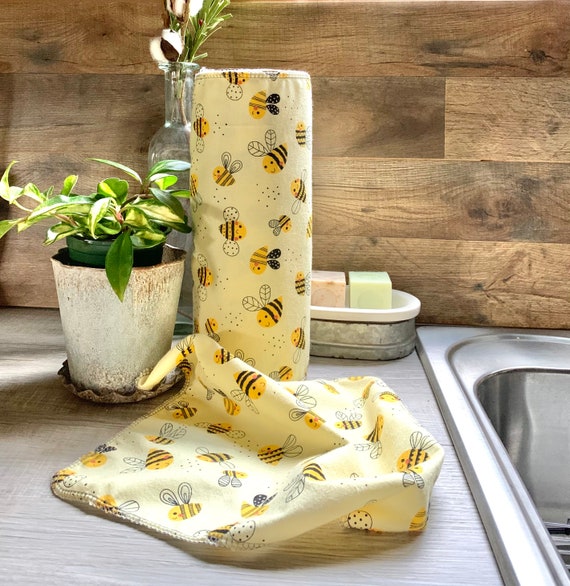 Bumble Bees Paperless Towels Unpaper Towels Eco Sustainable Kitchen Goods  12x12 Sheets 