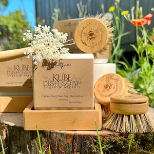 KUBE DishSoap || Plastic-Free Dishsoap || Organic & Vegan || Zero-Waste Cleaning Supplies || Sustainable Gifts