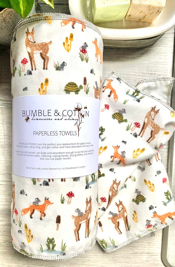 Forest Animals Paperless Towels Unpaper Towels Eco - Etsy