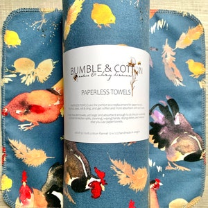 Chickens & Roo&#39;s Paperless Towels || Unpaper Towels || Eco Sustainable 12x12 Sheets